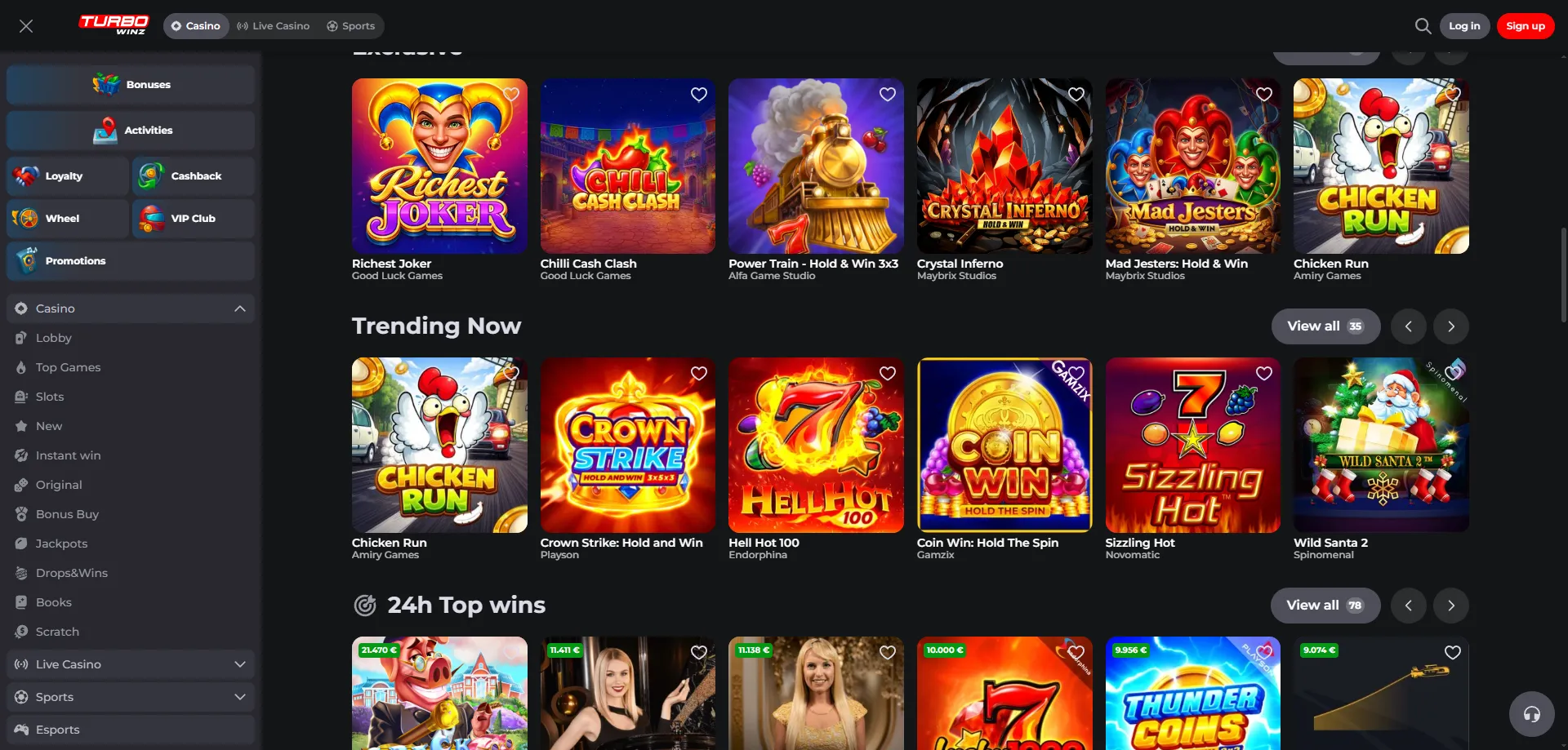 Migliori giochi su Turbowinz Casino Italia — slot e tavoli